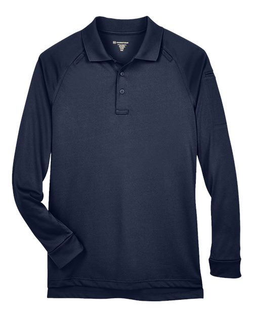 Harriton M211L — Men's Advantage Long Sleeve Tactical Polo — Dark Navy