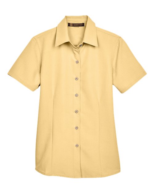 Harriton M560W — Women's Barbados Textured Camp Shirt — Pineapple