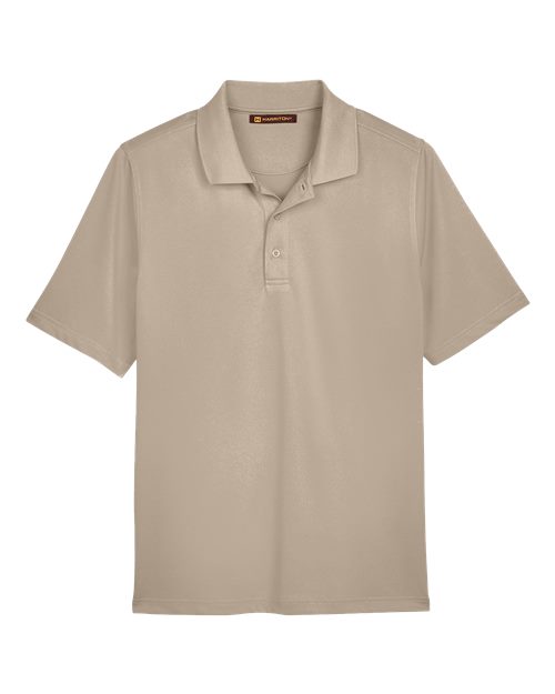 Harriton M348 — Men's Advantage Snag Protection Plus Polo — Khaki