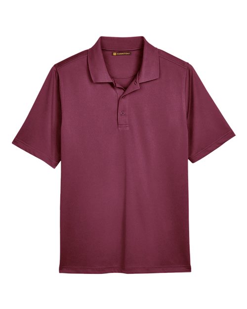 Harriton M348 — Men's Advantage Snag Protection Plus Polo — Maroon