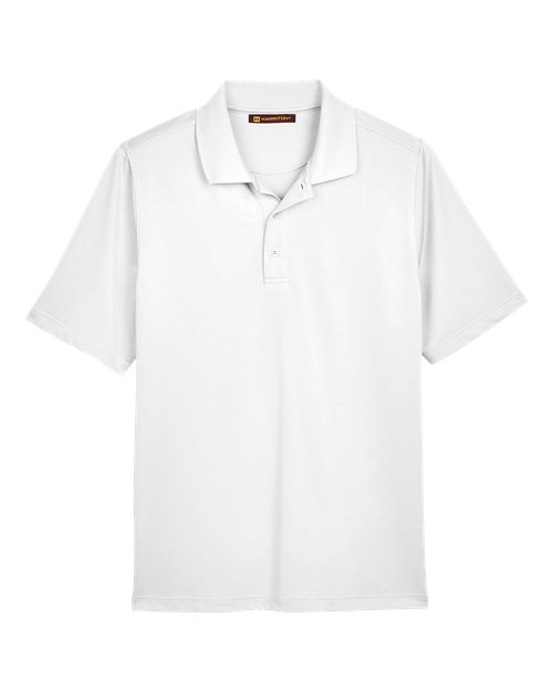 Harriton M348 — Men's Advantage Snag Protection Plus Polo — White