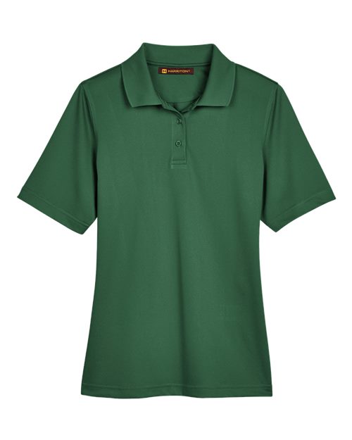 Harriton M348W — Women's Advantage Snag Protection Plus Polo — Dark Green