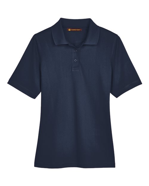Harriton M348W — Women's Advantage Snag Protection Plus Polo — Dark Navy