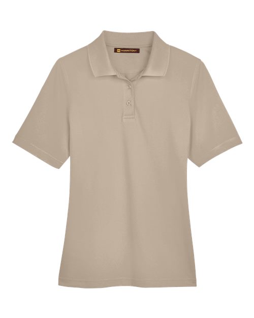 Harriton M348W — Women's Advantage Snag Protection Plus Polo — Khaki
