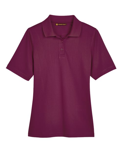 Harriton M348W — Women's Advantage Snag Protection Plus Polo — Maroon