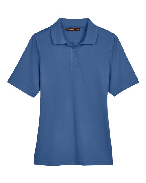 Harriton M348W — Women's Advantage Snag Protection Plus Polo — Pool Blue