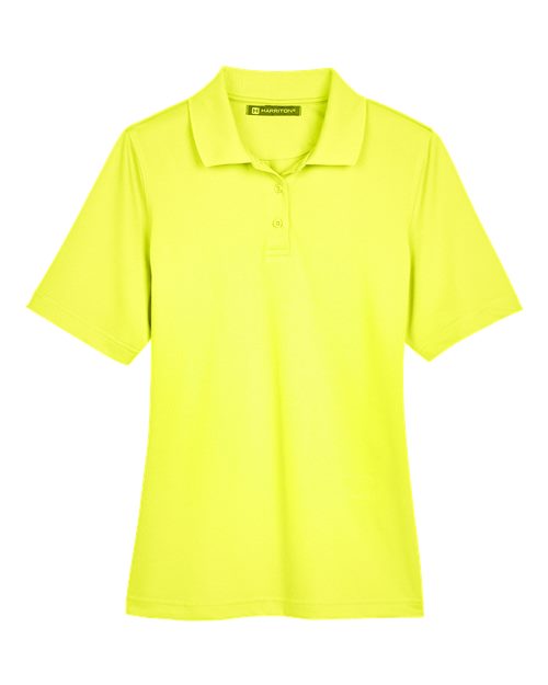 Harriton M348W — Women's Advantage Snag Protection Plus Polo — Safety Yellow
