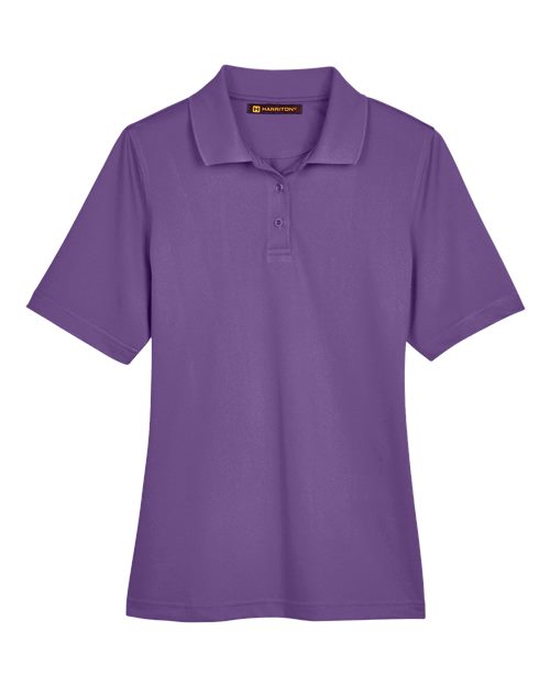 Harriton M348W — Women's Advantage Snag Protection Plus Polo — Team Purple