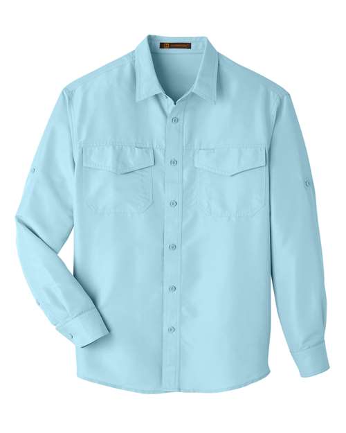 Harriton M580L — Men's Key West Performance Staff Shirt — Cloud Blue