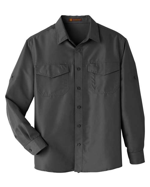 Harriton M580L — Men's Key West Performance Staff Shirt — Dark Charcoal
