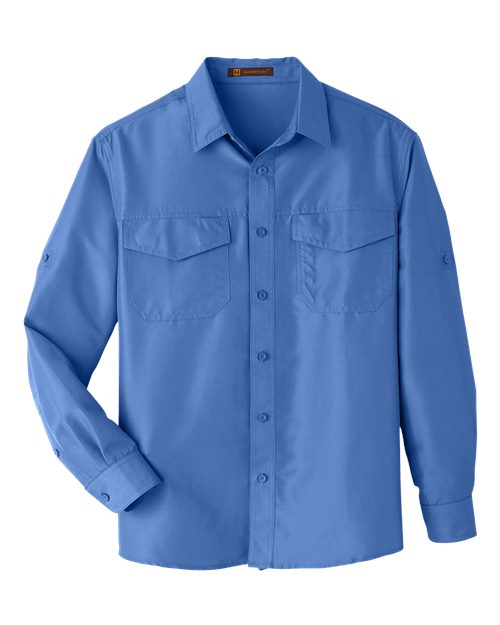 Harriton M580L — Men's Key West Performance Staff Shirt — Pool Blue