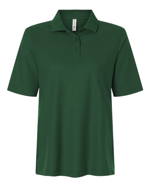 Harriton M105W — Women's Maverick CVC Pique Polo — Dark Green