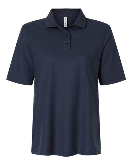 Harriton M105W — Women's Maverick CVC Pique Polo — Dark Navy