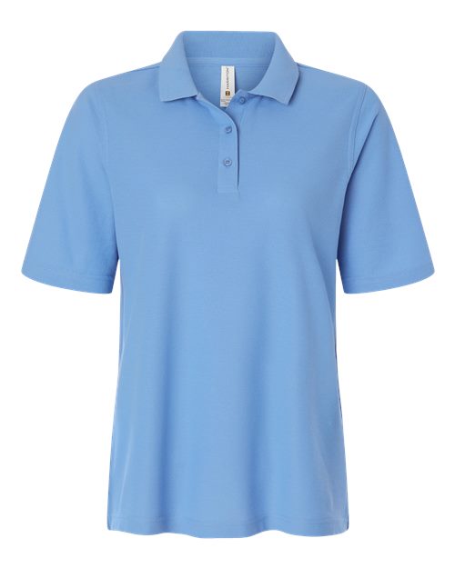 Harriton M105W — Women's Maverick CVC Pique Polo — Light College Blue