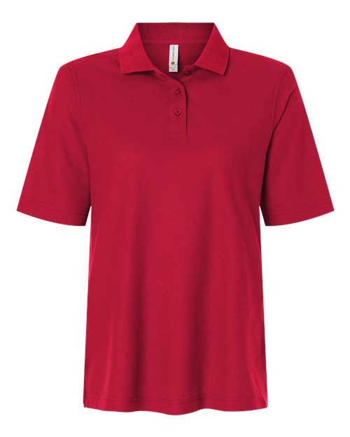 Harriton M105W — Women's Maverick CVC Pique Polo — Red