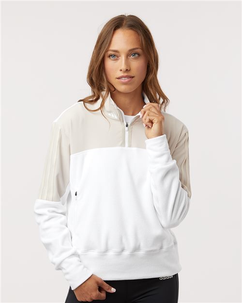 Adidas A601 — Women's Fleece Quarter-Zip Pullover — main view