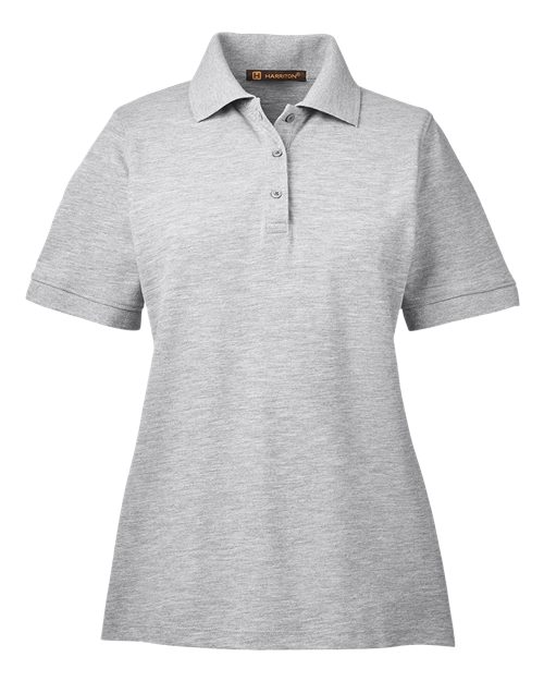 Harriton M265W — Women's Easy Blend Polo — Grey Heather