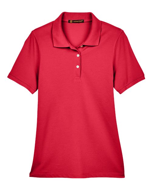 Harriton M265W — Women's Easy Blend Polo — Red