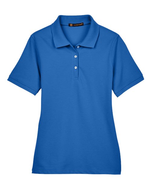 Harriton M265W — Women's Easy Blend Polo — True Royal
