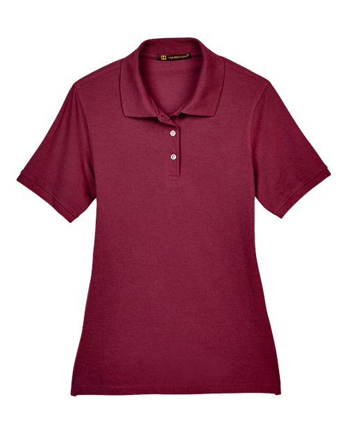 Harriton M265W — Women's Easy Blend Polo — Wine