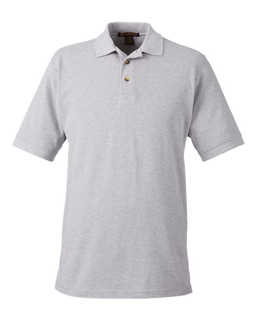 Harriton M200 — Men's Pique Polo — Grey Heather