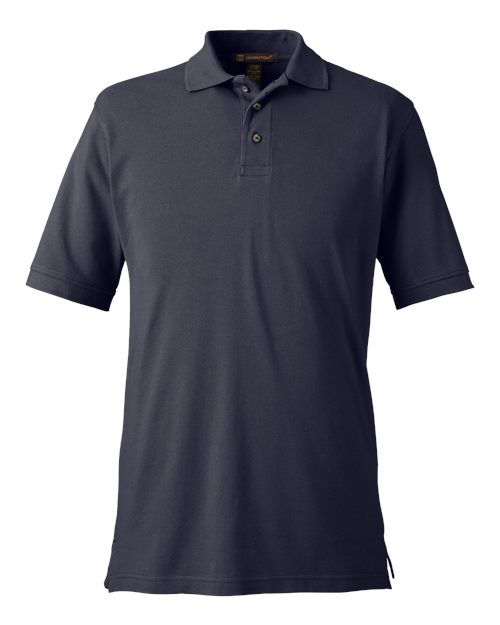 Harriton M200 — Men's Pique Polo — Navy