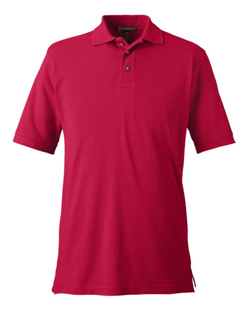 Harriton M200 — Men's Pique Polo — Red