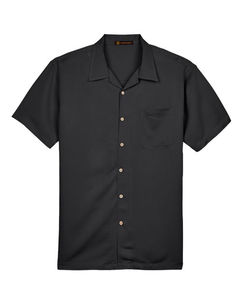 Harriton M570 — Men's Bahama Cord Camp Shirt — Black