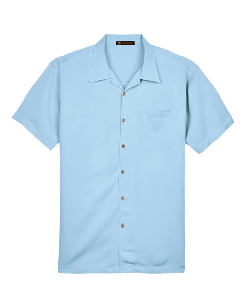 Harriton M570 — Men's Bahama Cord Camp Shirt — Cloud Blue