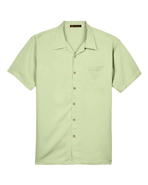 Harriton M570 — Men's Bahama Cord Camp Shirt — Green Mist