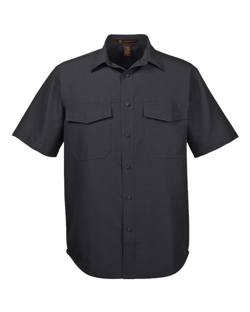 Harriton M580 — Men's Key West Short Sleeve Performance Staff Shirt — Black