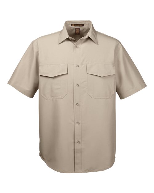 Harriton M580 — Men's Key West Short Sleeve Performance Staff Shirt — Khaki