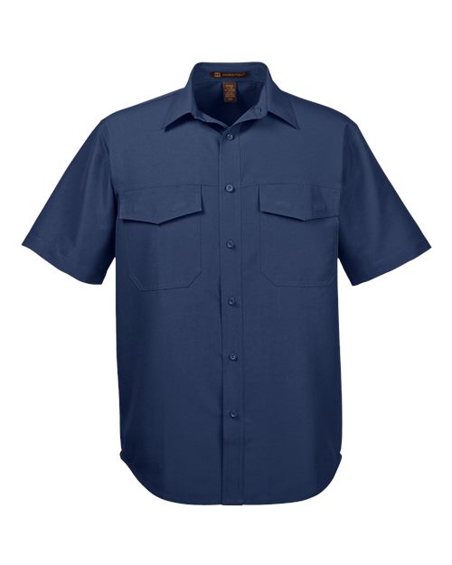 Harriton M580 — Men's Key West Short Sleeve Performance Staff Shirt — Navy
