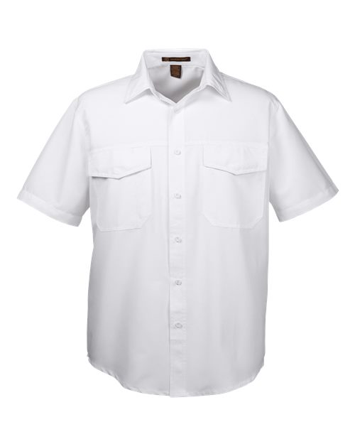 Harriton M580 — Men's Key West Short Sleeve Performance Staff Shirt — White