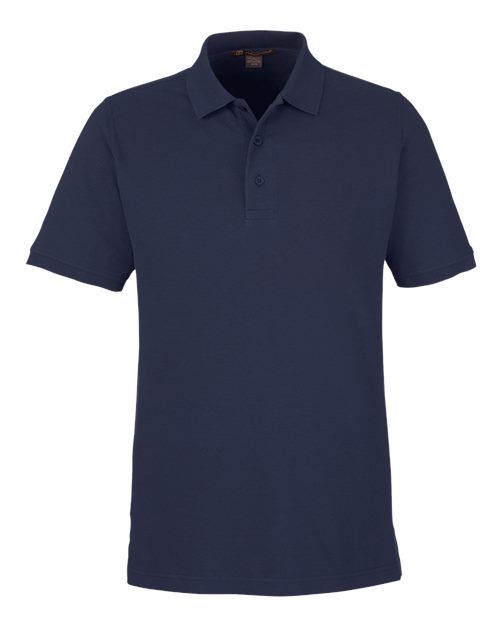 Harriton M205 — Men's Valiant Cotton Snag Protect Polo — Dark Navy