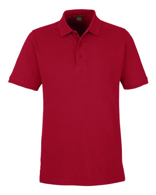 Harriton M205 — Men's Valiant Cotton Snag Protect Polo — Red