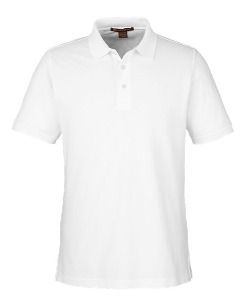 Harriton M205 — Men's Valiant Cotton Snag Protect Polo — White