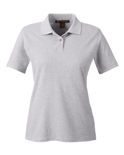 Harriton M200W — Women's Cotton Polo — Grey Heather