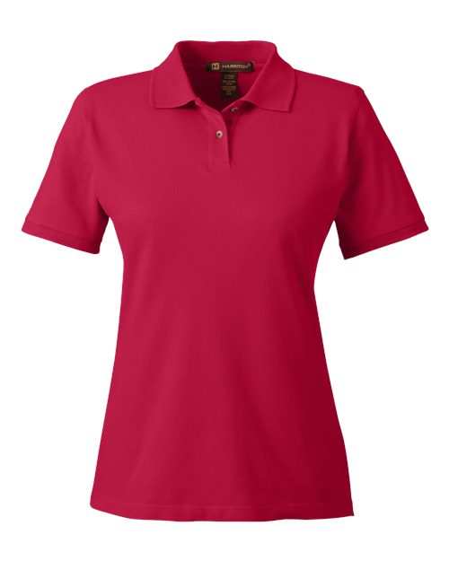 Harriton M200W — Women's Cotton Polo — Red