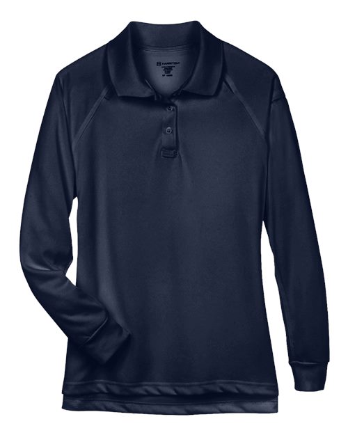 Harriton M211LW — Women's Advantage Long Sleeve Tactical Polo — Dark Navy
