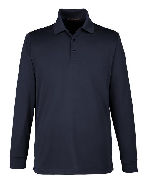 Harriton M348L — Men's Advantage Snag Protection Plus IL Long Sleeve Polo — Dark Navy