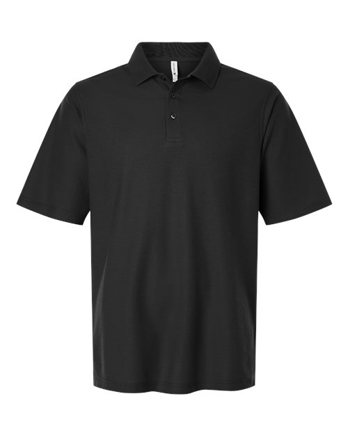 Harriton M105T — Men's Tall Maverick CVC Pique Polo — Black