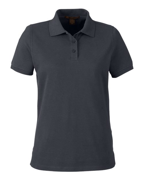 Harriton M205W — Women's Valiant Cotton Snag Protect Polo — Dark Charcoal