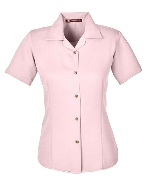 Harriton M570W — Women's Bahama Cord Camp Shirt — Blush