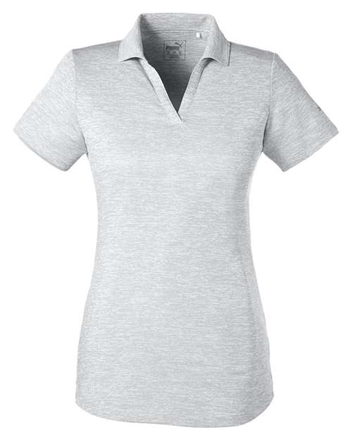 Puma Golf 596802 — Women's Icon Heather Polo — Bright White