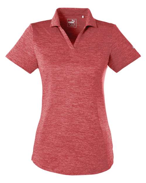 Puma Golf 596802 — Women's Icon Heather Polo — High Risk Red