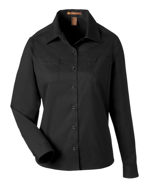 Harriton M585LW — Women's Advantage IL Workshirt — Black