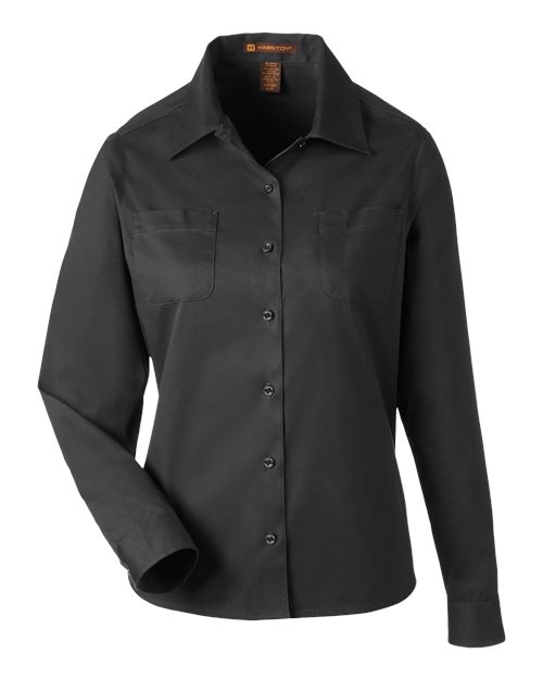 Harriton M585LW — Women's Advantage IL Workshirt — Dark Charcoal