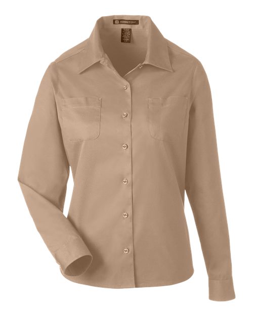 Harriton M585LW — Women's Advantage IL Workshirt — Khaki