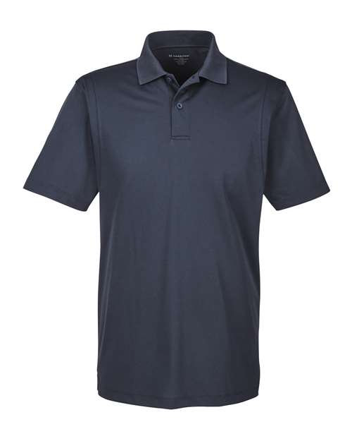 Harriton M354 — Men's Micro Piqué Polo — Navy